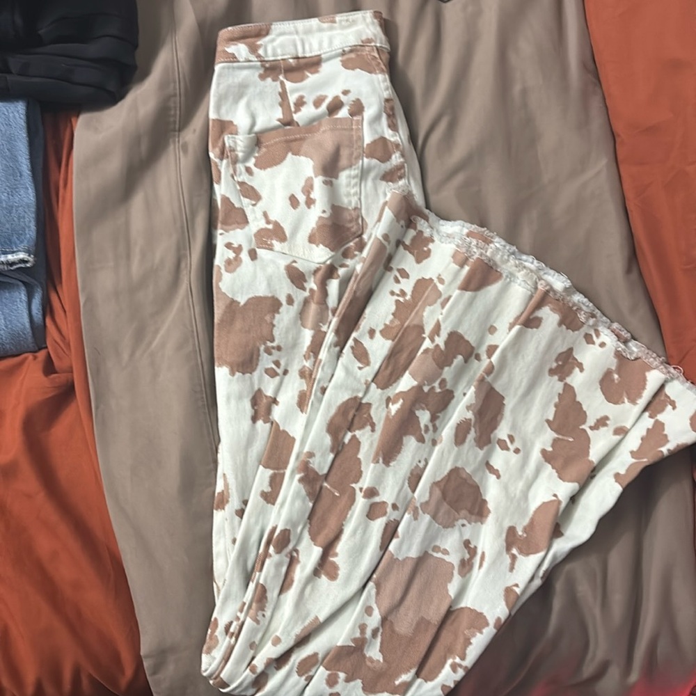 Brown Cow Print Flare